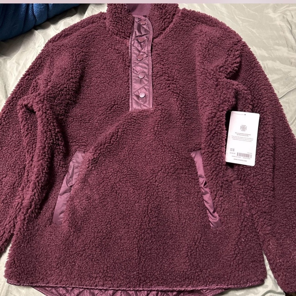 Athleta Deep Purple Fleece Jacket